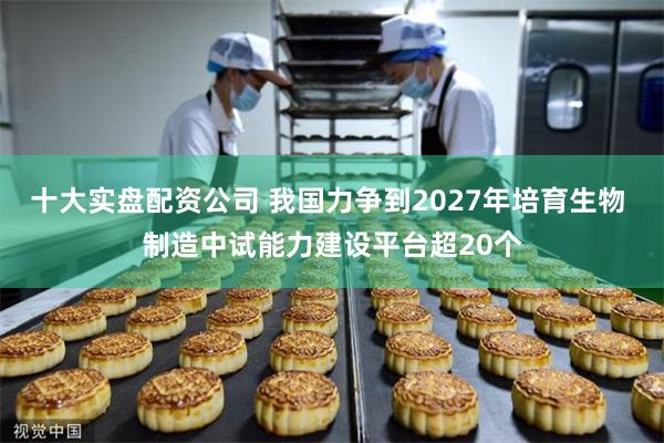 十大实盘配资公司 我国力争到2027年培育生物 制造中试能力建设平台超20个