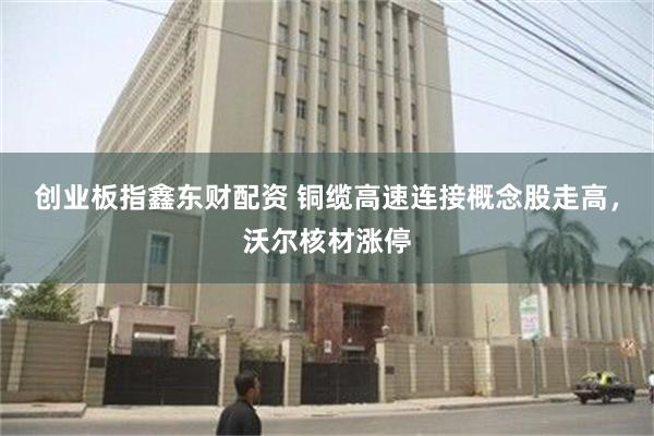 创业板指鑫东财配资 铜缆高速连接概念股走高，沃尔核材涨停